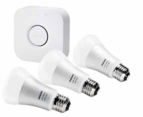 Philips Hue White A19 60W Equivalent Smart Bulb Starter Kit