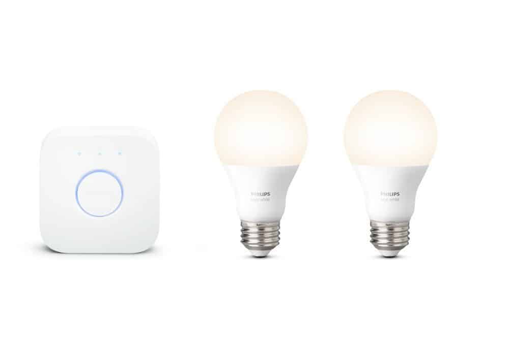 Philips Hue White A19 60W Equivalent Smart Bulb Starter Kit (Compatible with Amazon Alexa, Apple HomeKit, and Google Assistant)