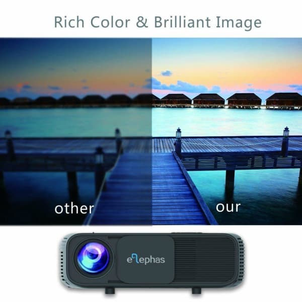 ELEPHAS 1080P HD LED Movie Projector